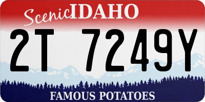 ID license plate 2T7249Y