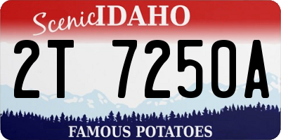ID license plate 2T7250A