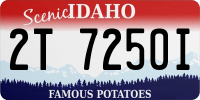 ID license plate 2T7250I