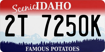 ID license plate 2T7250K