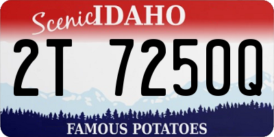 ID license plate 2T7250Q