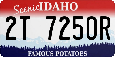 ID license plate 2T7250R