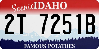 ID license plate 2T7251B
