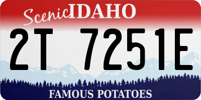 ID license plate 2T7251E