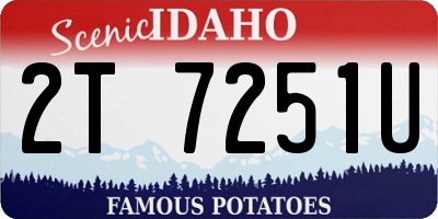 ID license plate 2T7251U