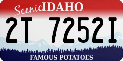 ID license plate 2T7252I