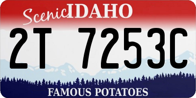 ID license plate 2T7253C