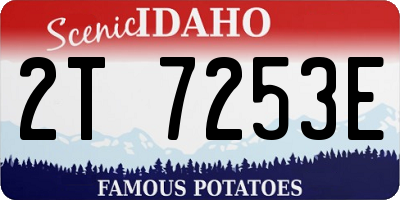 ID license plate 2T7253E