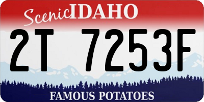 ID license plate 2T7253F