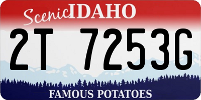 ID license plate 2T7253G