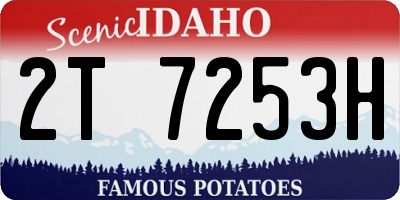 ID license plate 2T7253H