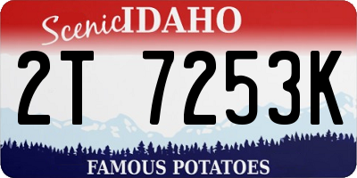 ID license plate 2T7253K