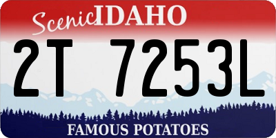 ID license plate 2T7253L