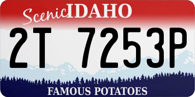 ID license plate 2T7253P