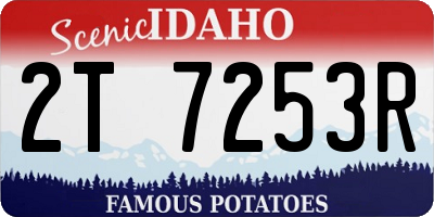 ID license plate 2T7253R