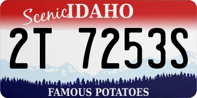 ID license plate 2T7253S