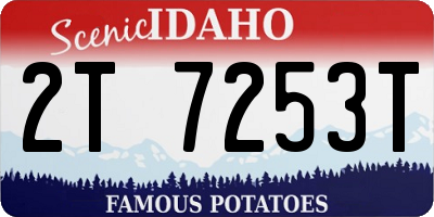 ID license plate 2T7253T