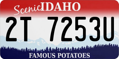 ID license plate 2T7253U