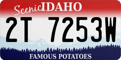 ID license plate 2T7253W