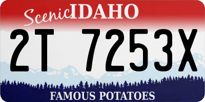 ID license plate 2T7253X