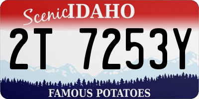 ID license plate 2T7253Y