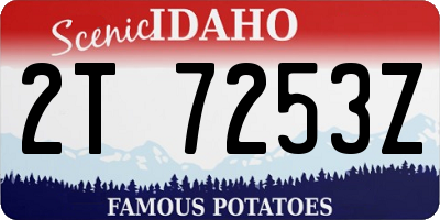 ID license plate 2T7253Z
