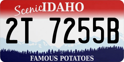 ID license plate 2T7255B
