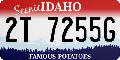 ID license plate 2T7255G
