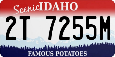 ID license plate 2T7255M