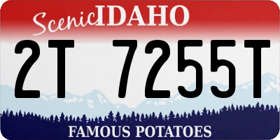 ID license plate 2T7255T
