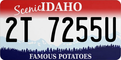 ID license plate 2T7255U