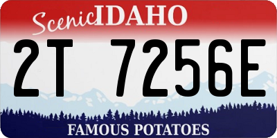 ID license plate 2T7256E