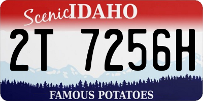 ID license plate 2T7256H