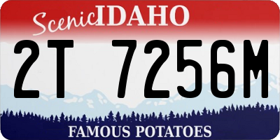 ID license plate 2T7256M