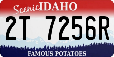 ID license plate 2T7256R
