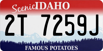 ID license plate 2T7259J