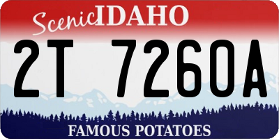 ID license plate 2T7260A