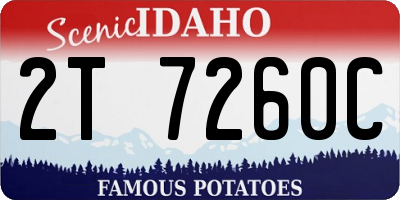 ID license plate 2T7260C