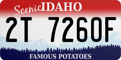 ID license plate 2T7260F
