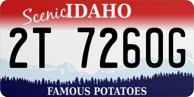ID license plate 2T7260G
