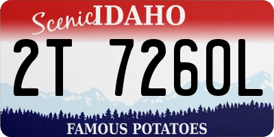 ID license plate 2T7260L