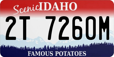 ID license plate 2T7260M