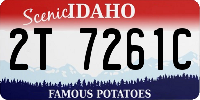 ID license plate 2T7261C