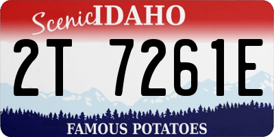 ID license plate 2T7261E