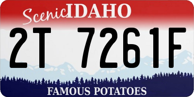 ID license plate 2T7261F