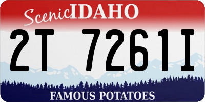 ID license plate 2T7261I