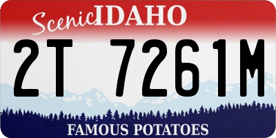 ID license plate 2T7261M