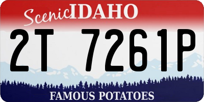 ID license plate 2T7261P