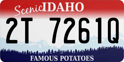 ID license plate 2T7261Q