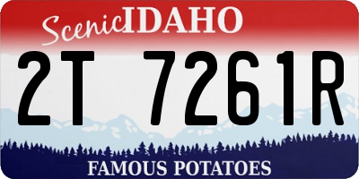ID license plate 2T7261R